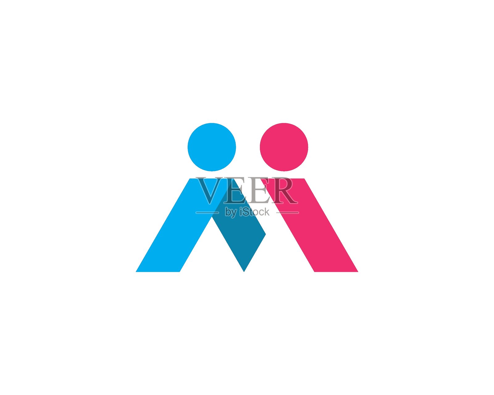 M首字母社区关爱模板设计元素图片