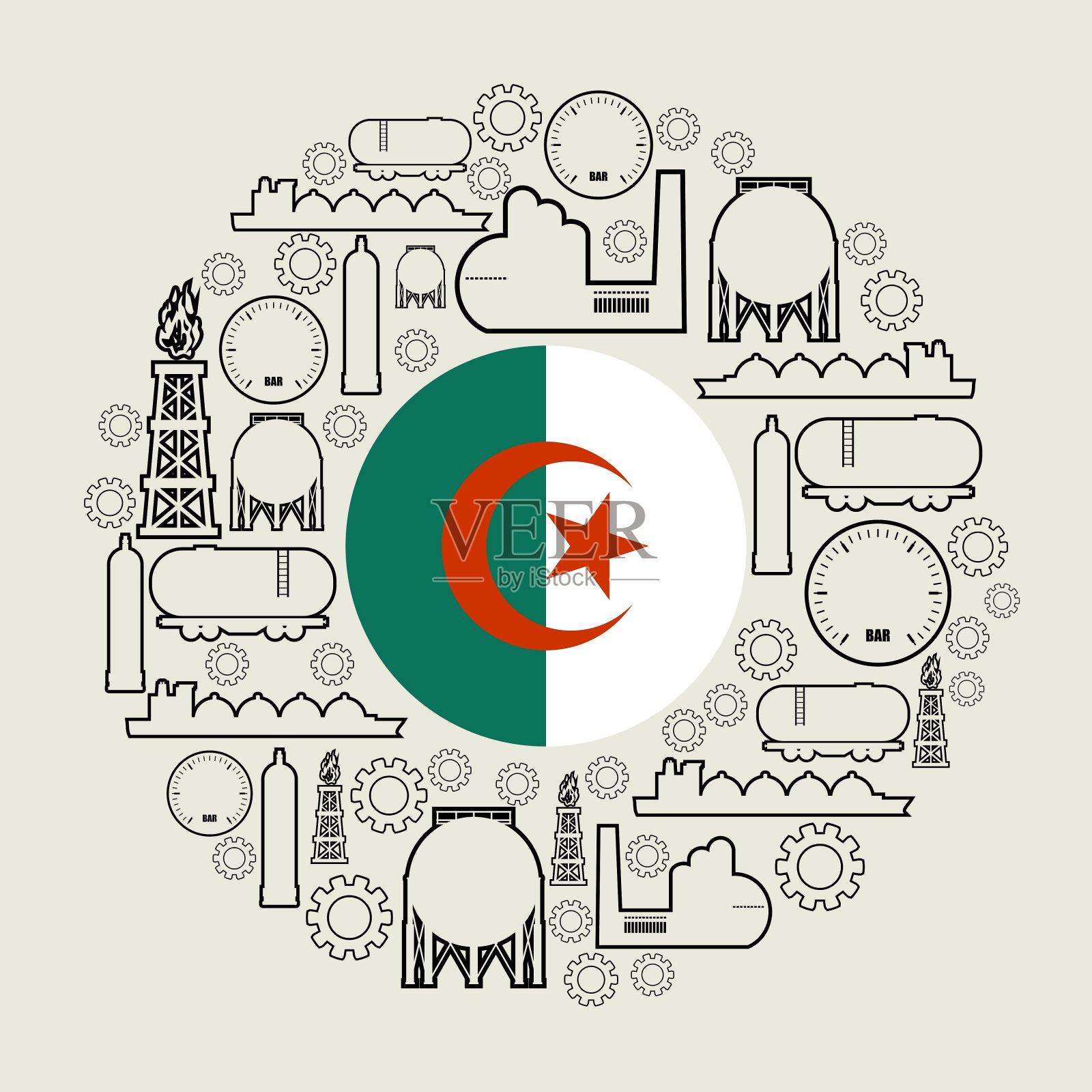 能源和电力图标插画图片素材