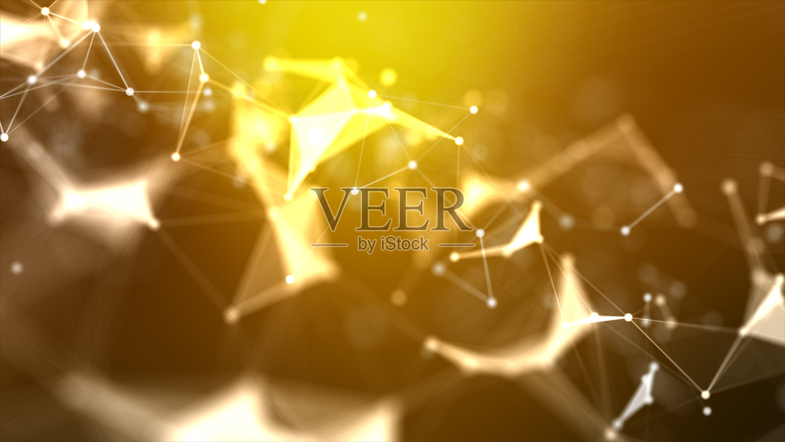 抽象背景点和连接线的网络技术未来和网络连接概念与暗色和颗粒处理宽屏幕比照片摄影图片