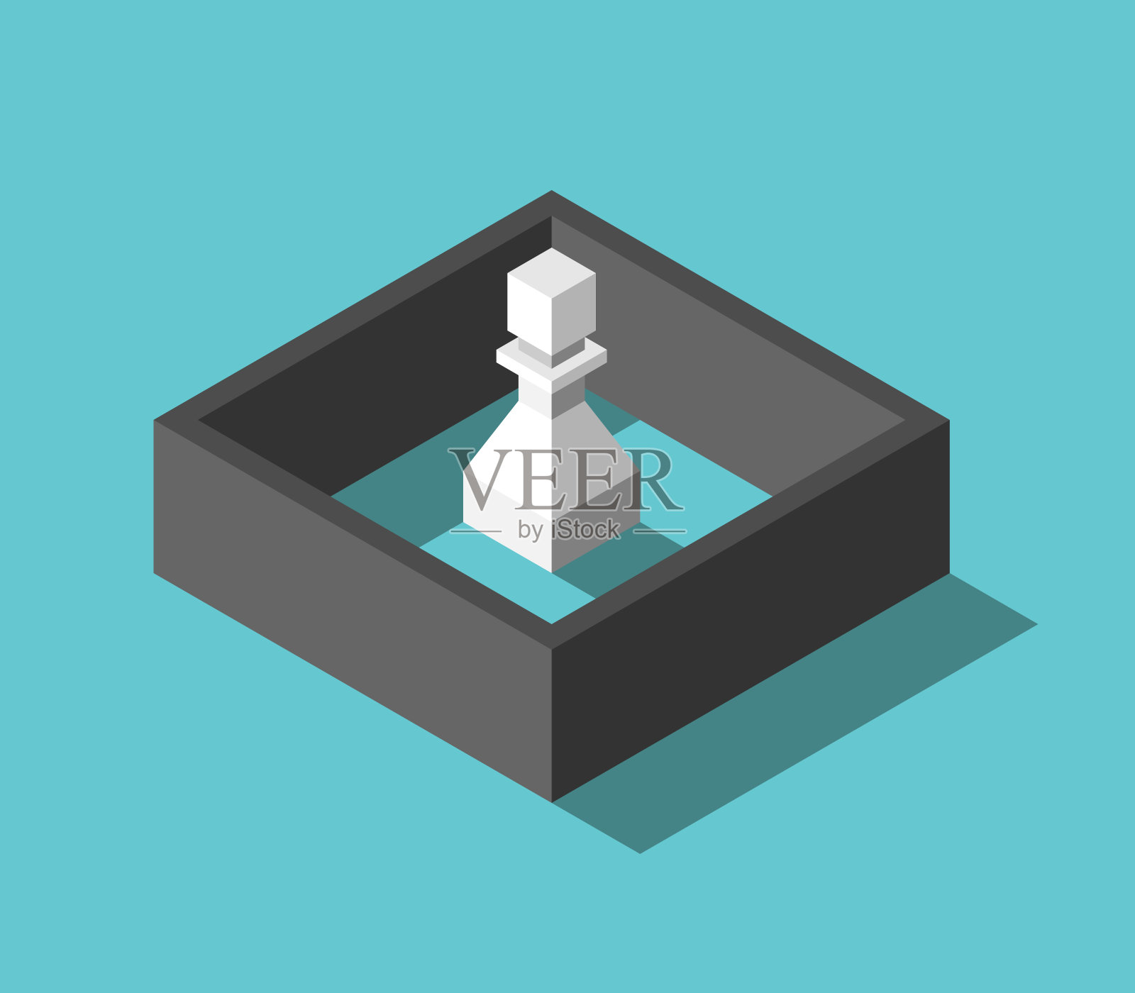 棋子,监禁,孤独插画图片素材