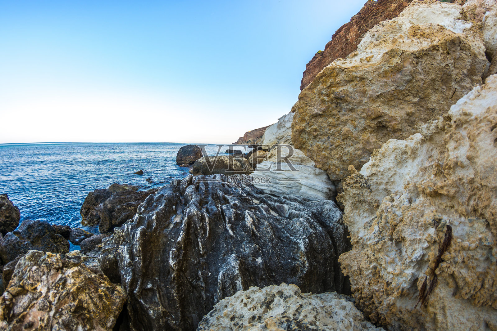风景如画的海湾照片摄影图片