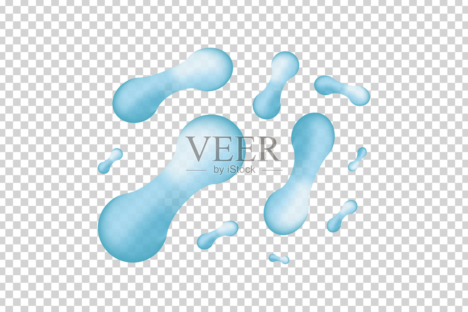 载体逼真分离的益生菌细菌为模板装饰上透明的背景。设计元素图片