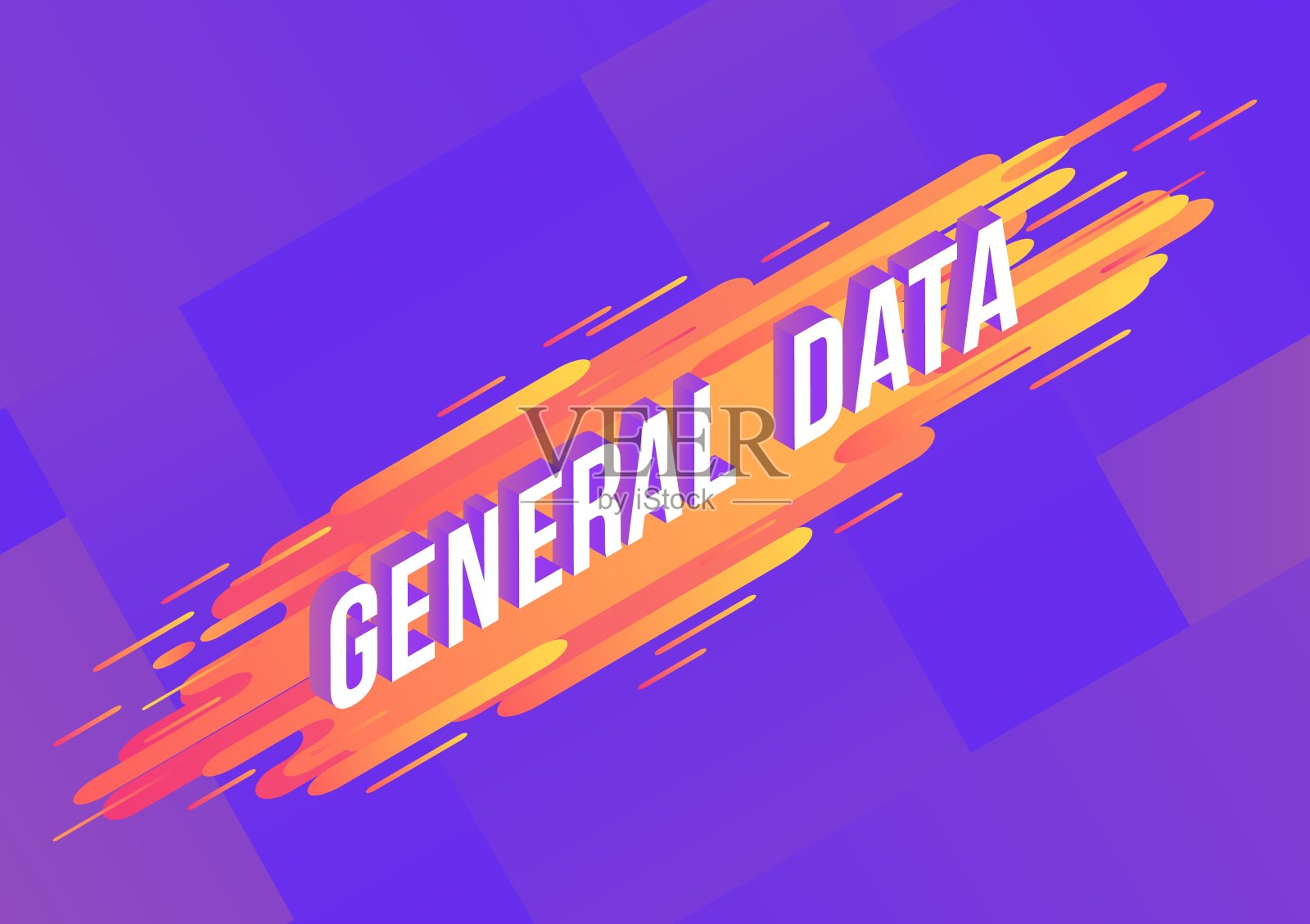 抽象几何橙色流体颜色形状和条纹上的一般数据等距梯度文本设计。插画图片素材