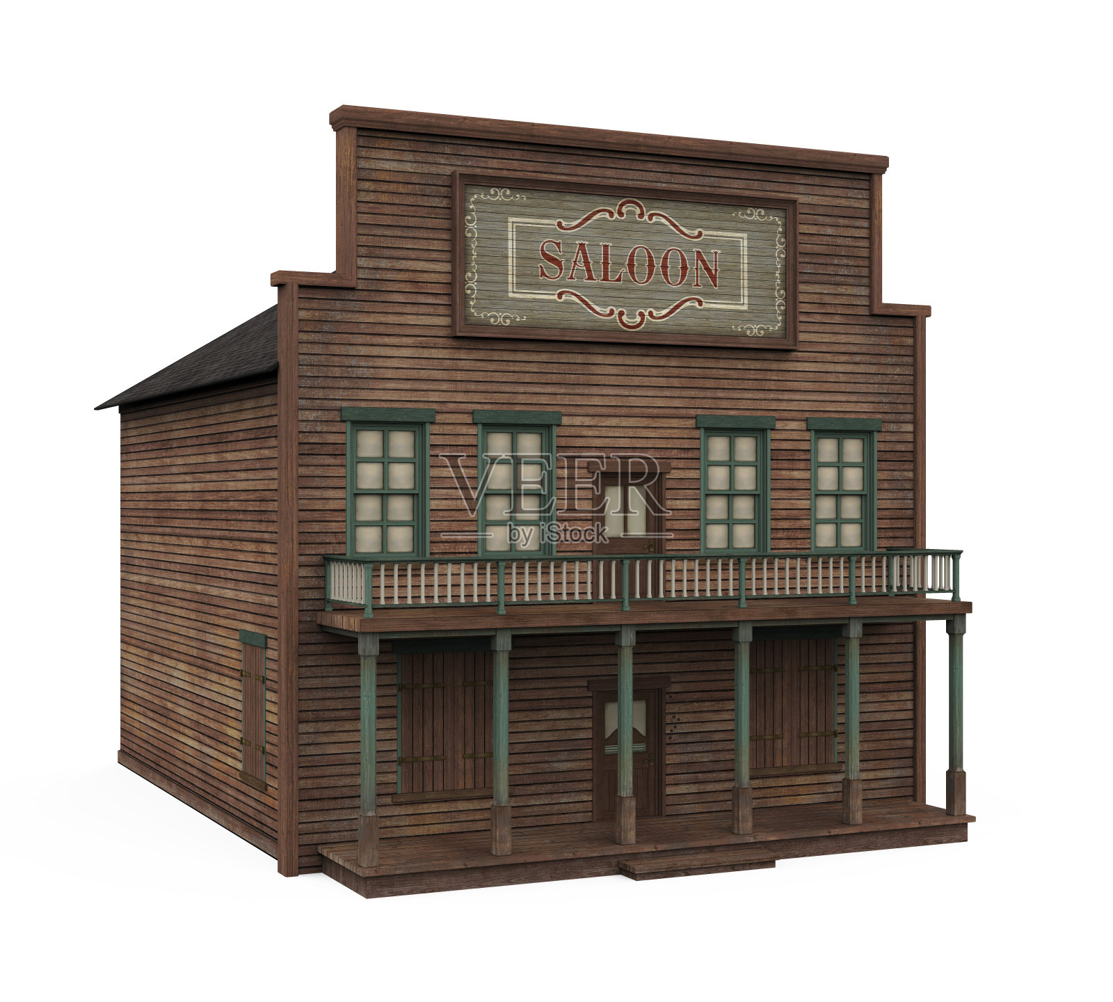 狂野西部沙龙建筑孤立照片摄影图片