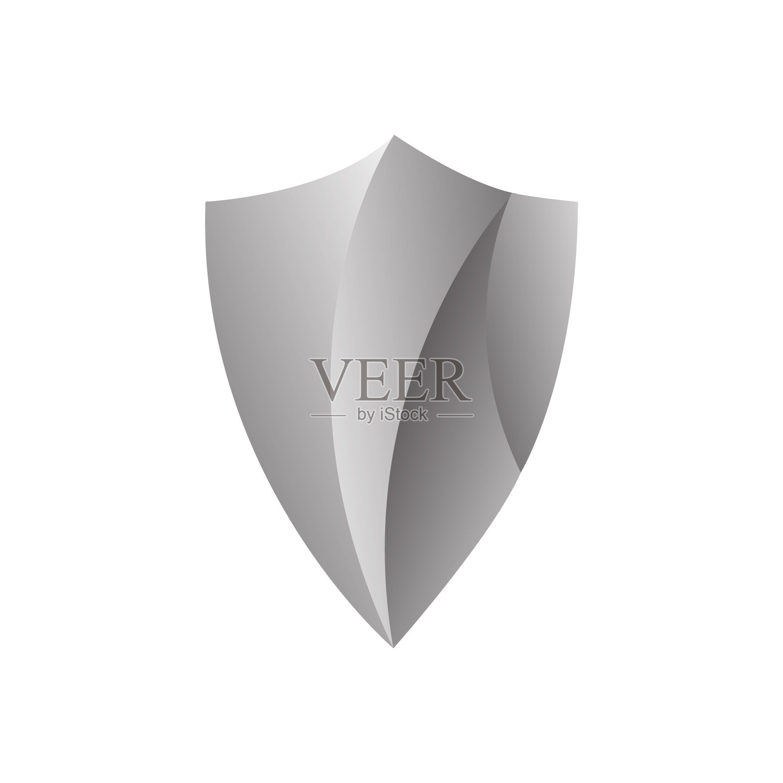 银盾保护标志向量设计元素插画图片素材