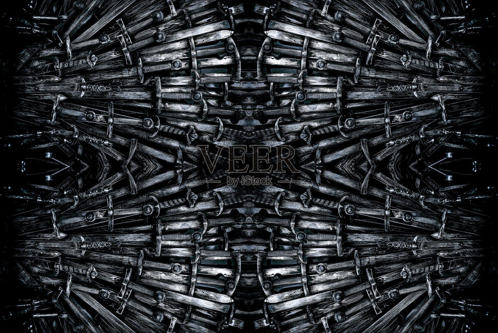 金属骑士剑的背景。骑士的概念。照片摄影图片