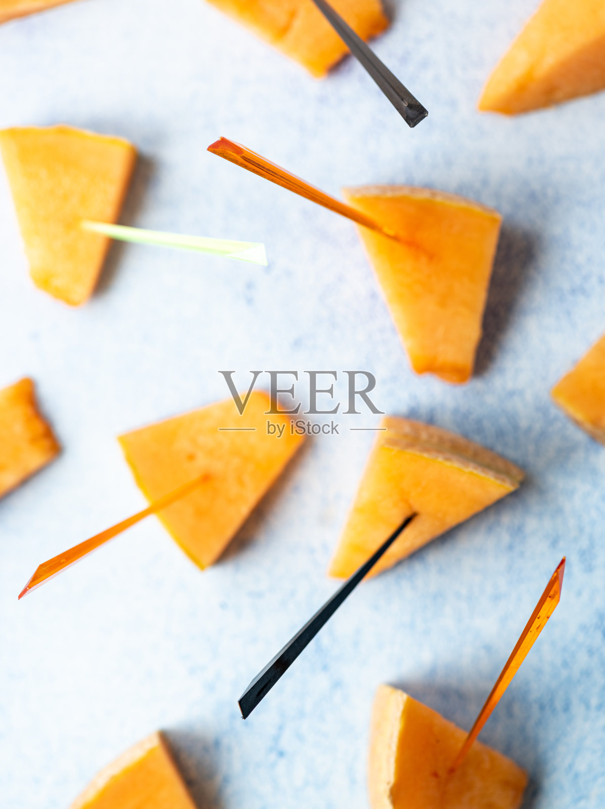 串烧蜜瓜片照片摄影图片