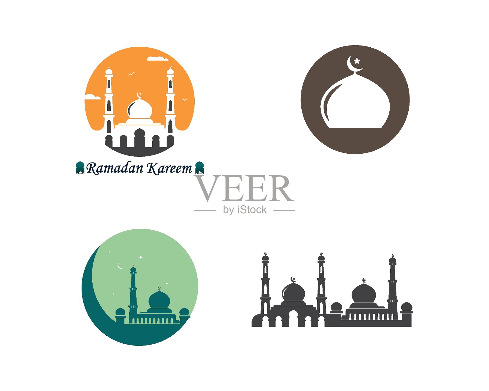 清真寺图标矢量插画图片素材