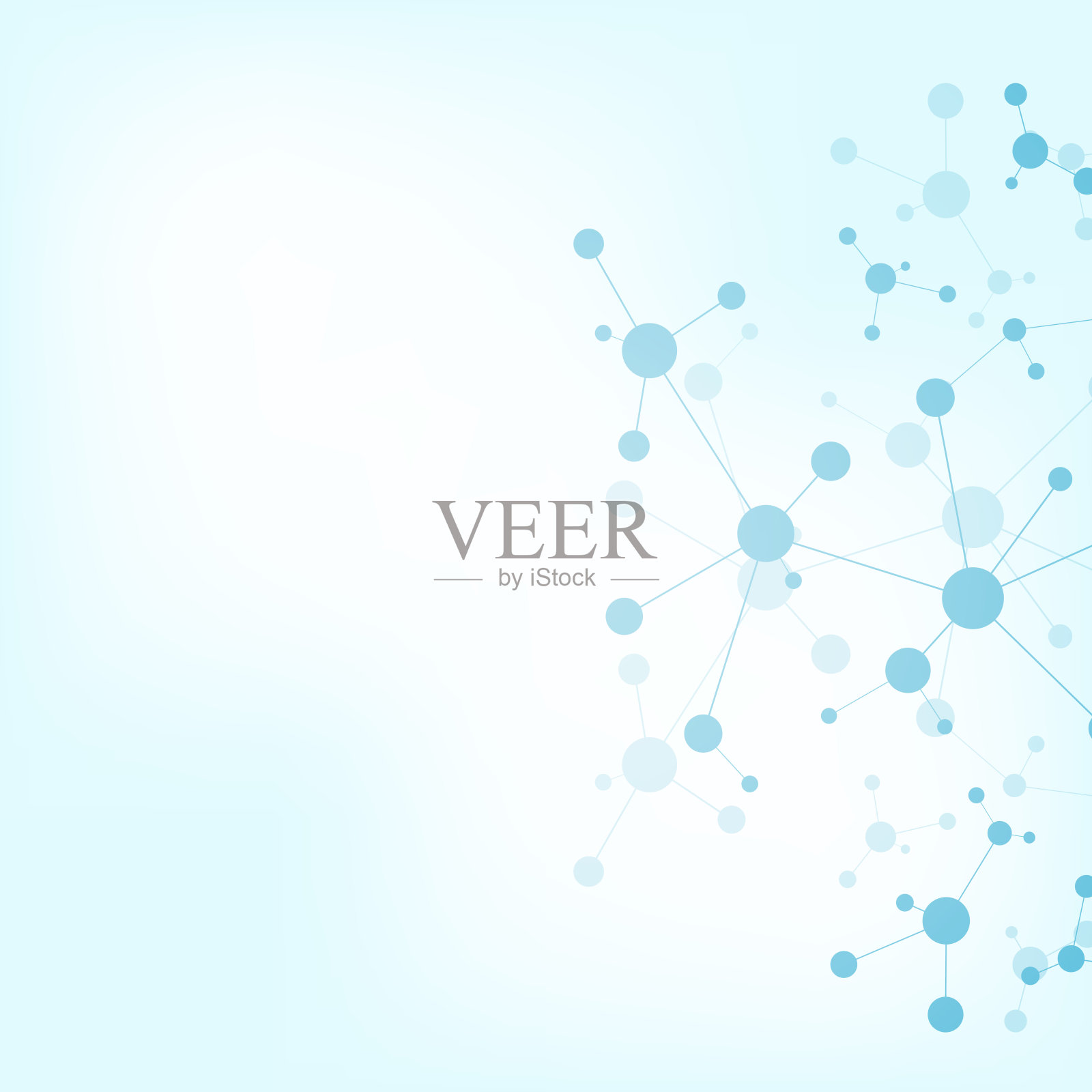 分子的抽象背景。分子结构或DNA链,基因工程,神经网络,创新技术,科学研究。技术、科学和医学概念。插画图片素材