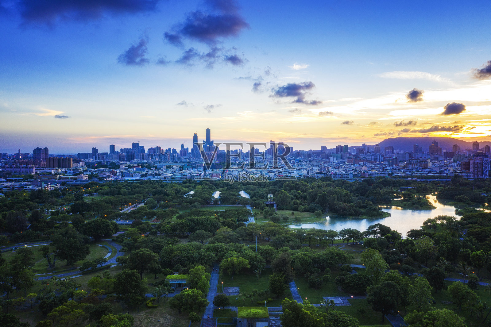高雄市鸟瞰图-台湾照片摄影图片