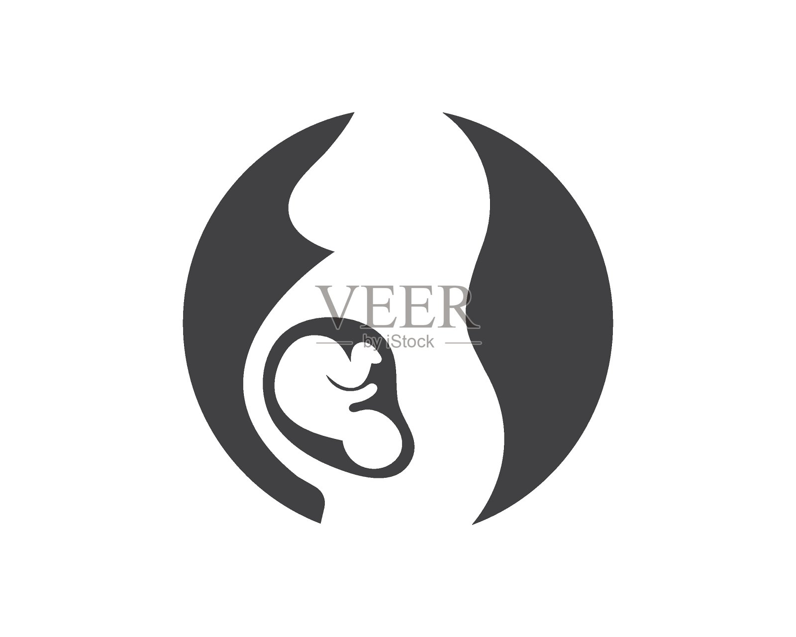 美女孕妇矢量图标插画图片素材