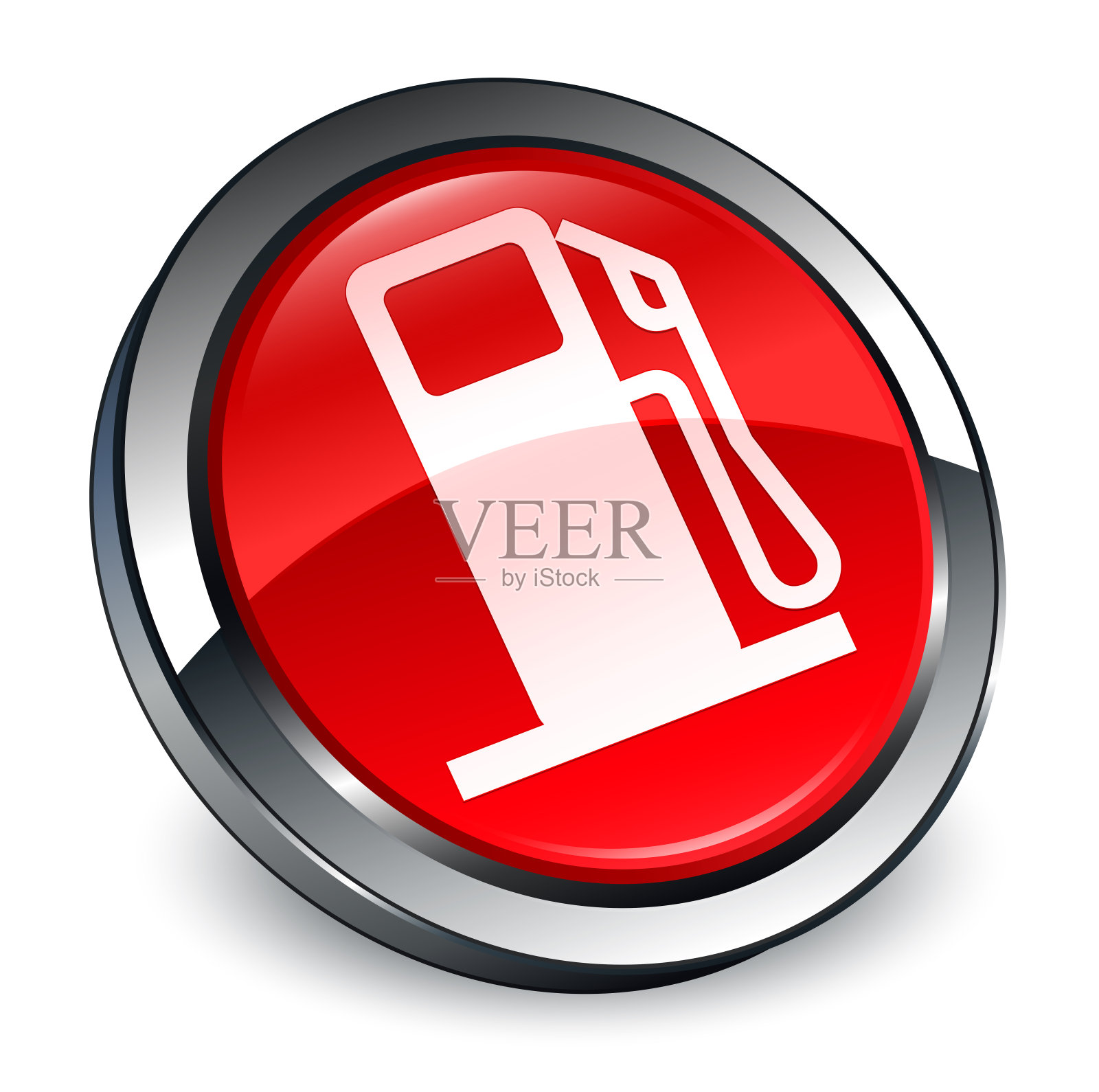 燃料器图标3d红色圆形按钮图标素材