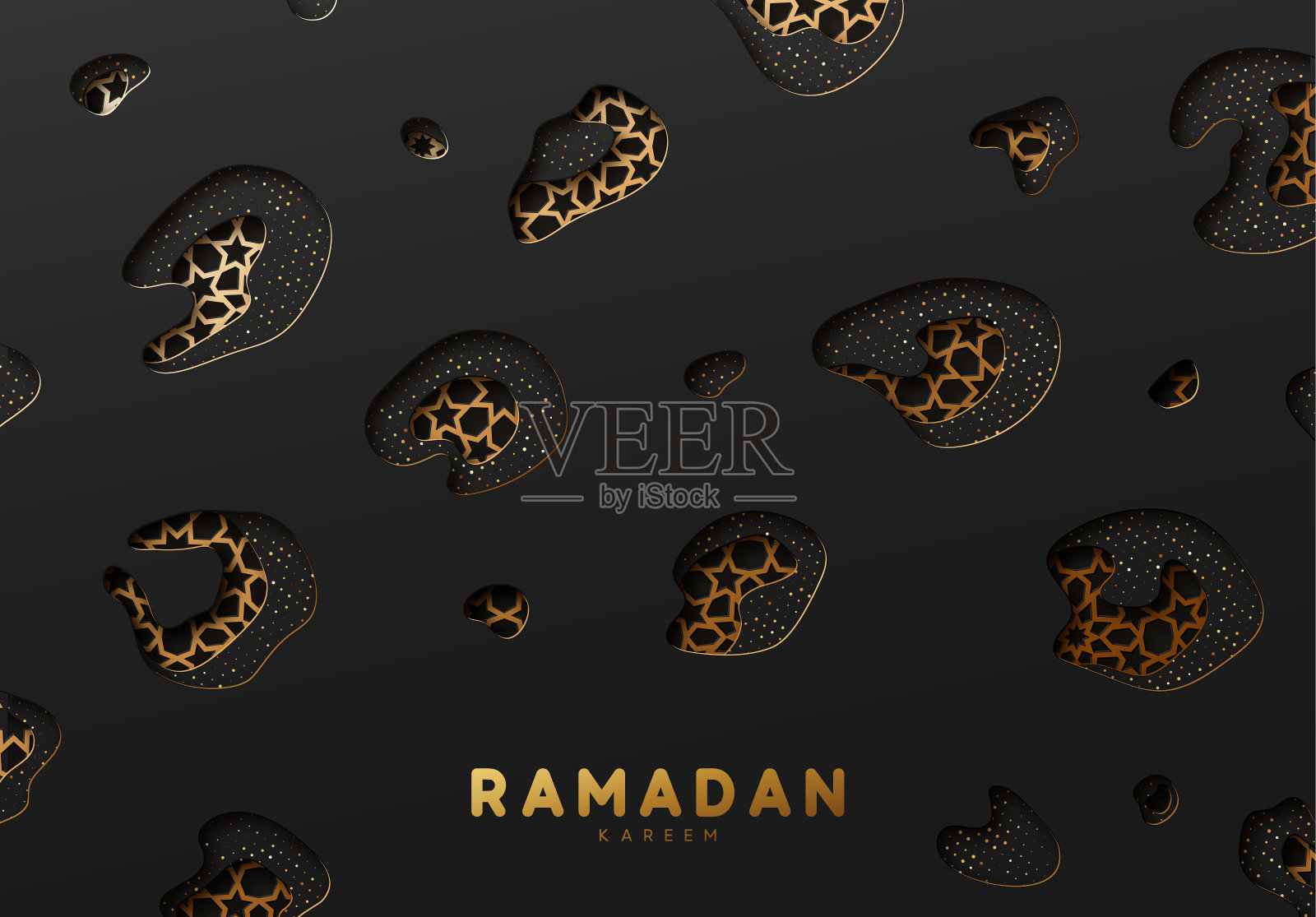 斋月矢量背景。插画图片素材