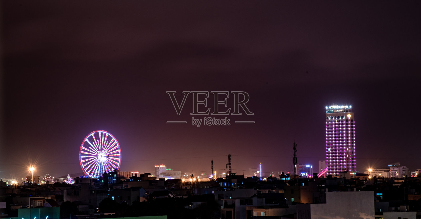 越南岘港市最美的风景。照片摄影图片