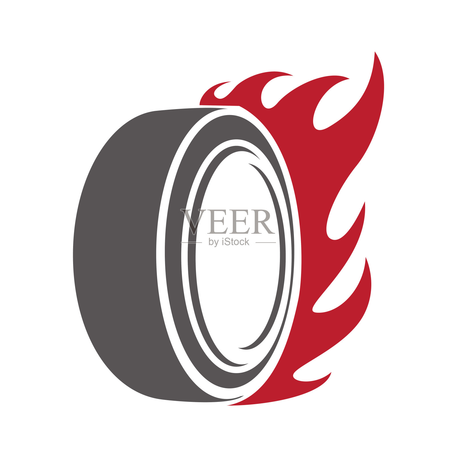 轮胎/轮胎图标,标志和标志的文字空间为您的口号/标签线。矢量插图原图插画图片素材