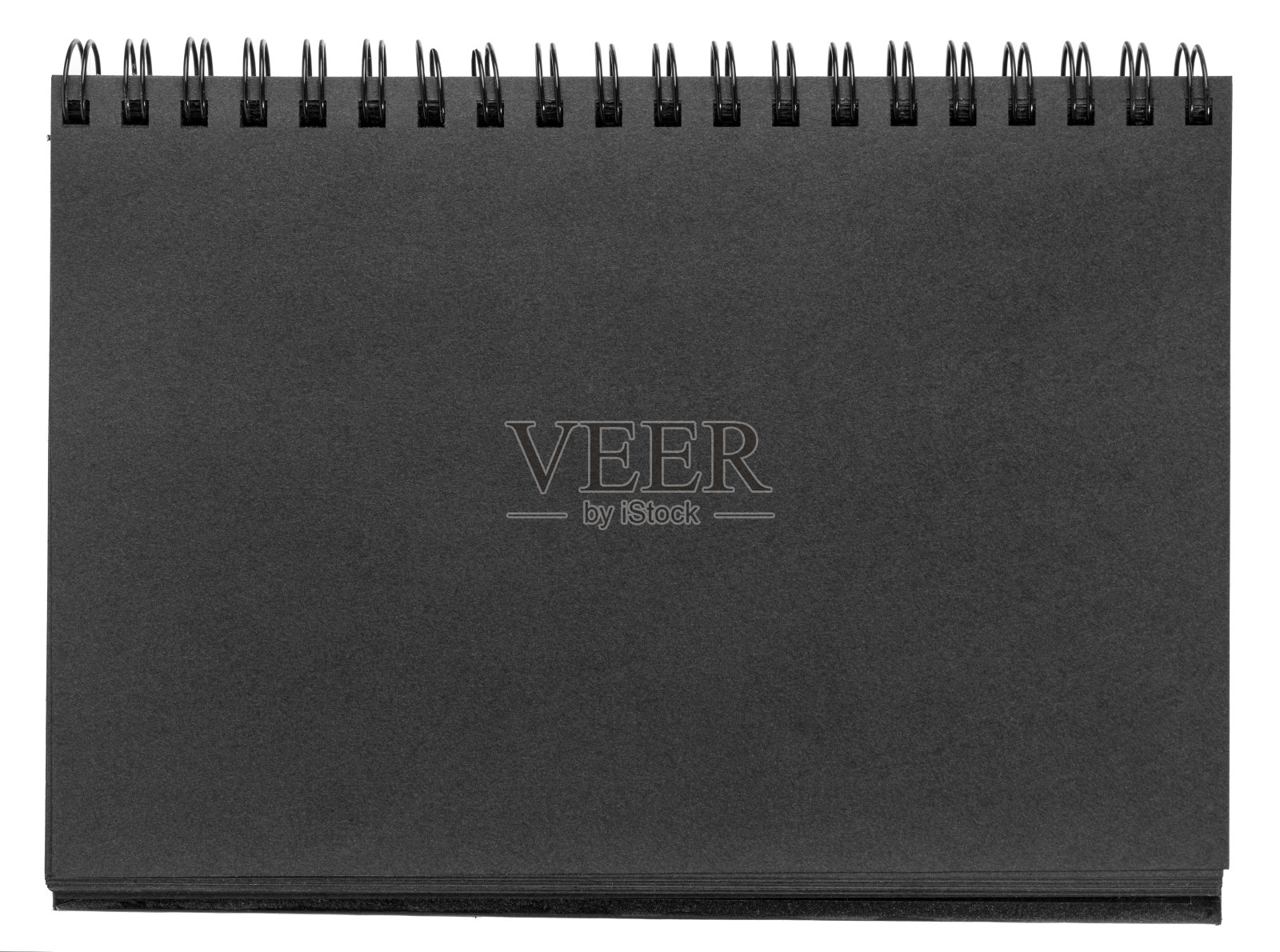 黑纸螺旋素描本照片摄影图片