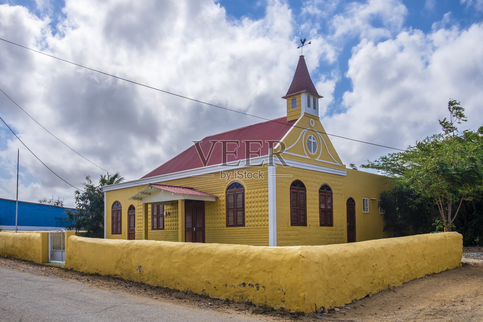 博内尔,林孔-新教教堂照片摄影图片
