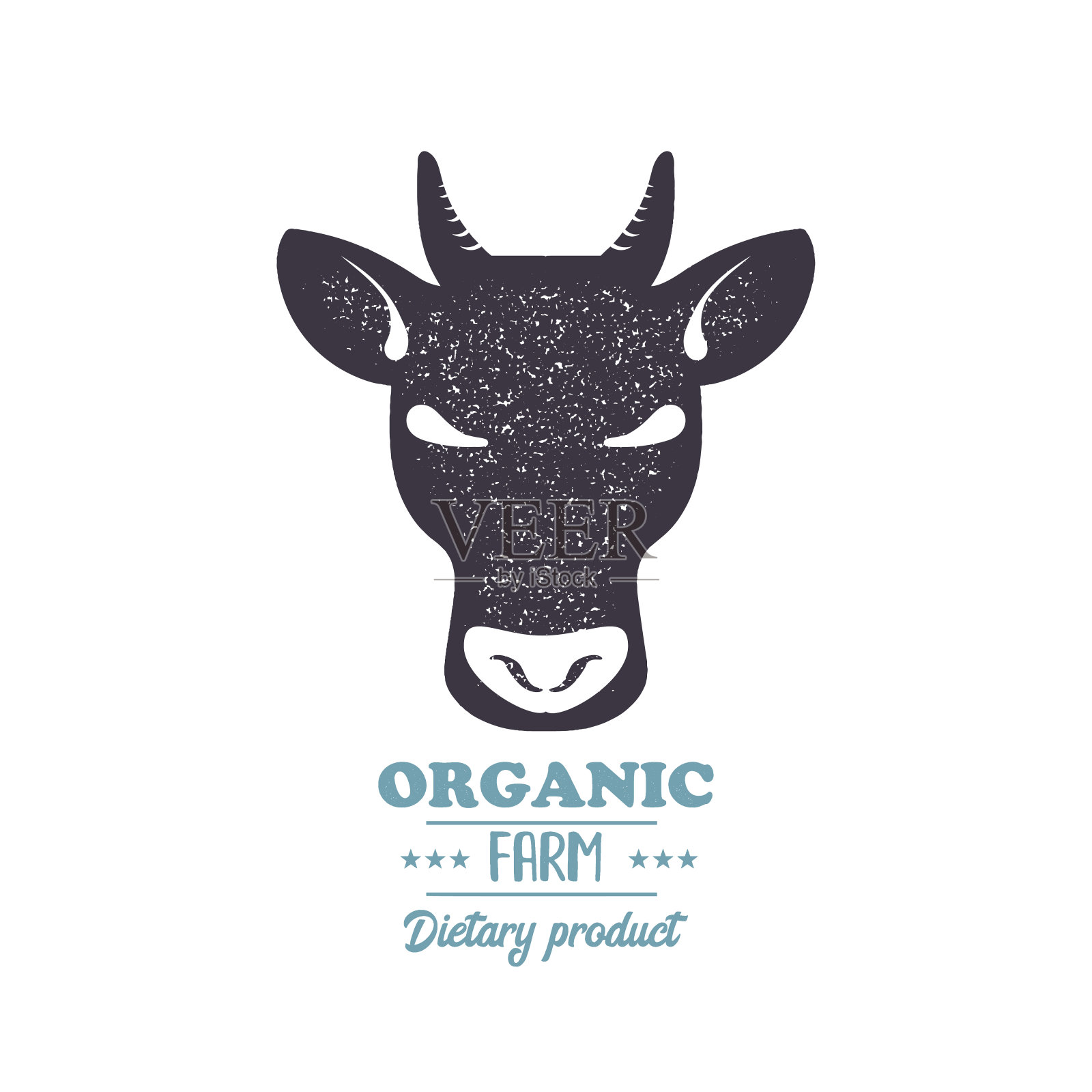 牛肉,公牛,奶牛的复古剪影。插画图片素材