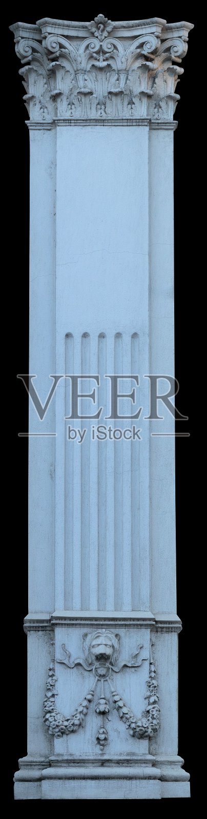 圆柱和柱头,石膏造型,墙壁纹理和图案照片摄影图片