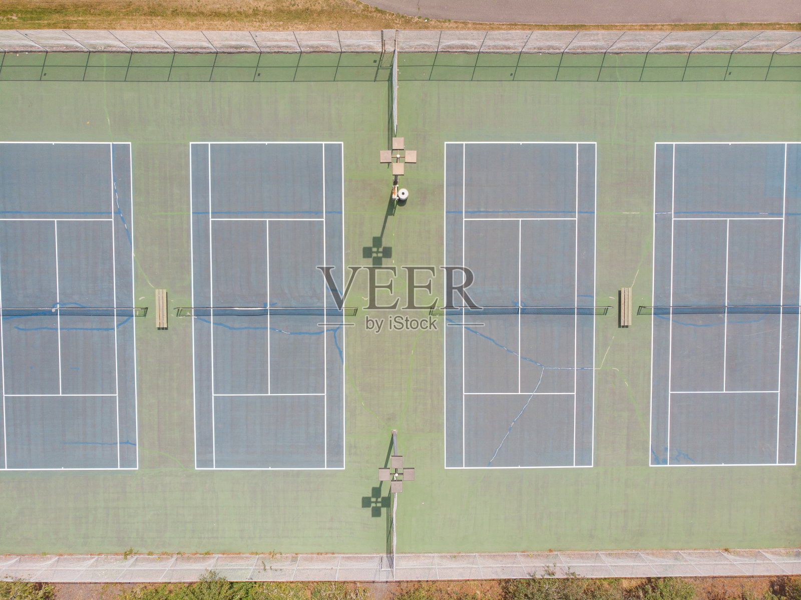 网球场地,从高处拍摄,从高处拍摄照片摄影图片