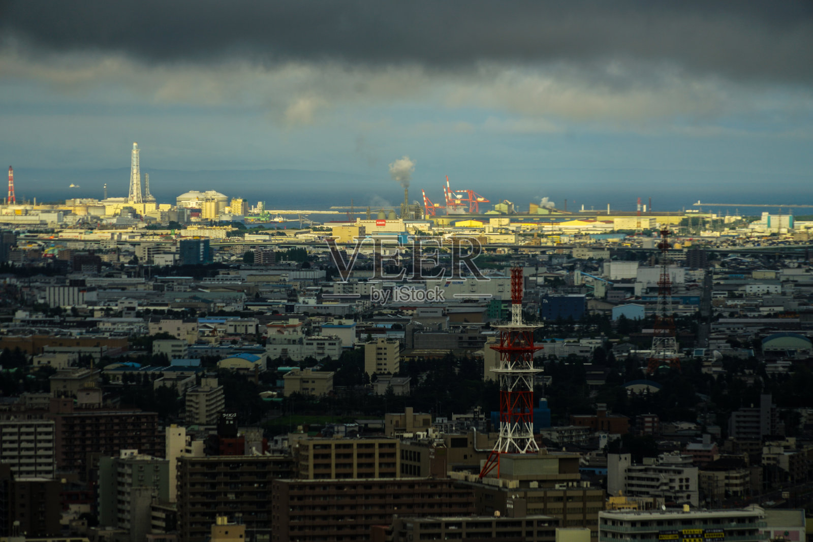 仙台小镇景观(从AER瞭望)照片摄影图片