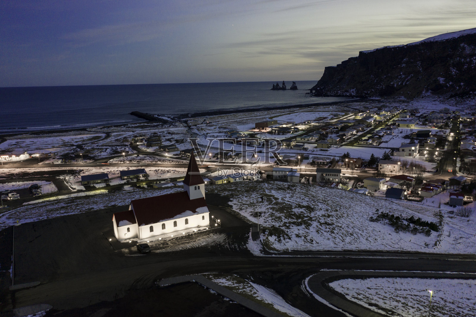 维克:冰岛南海岸的一个小镇照片摄影图片