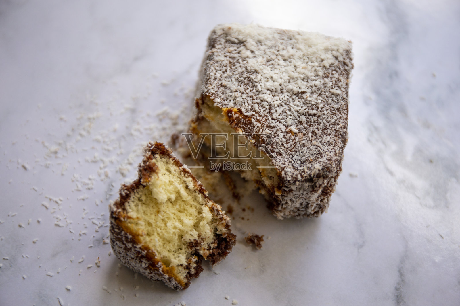 拉明顿蛋糕蛋糕照片摄影图片