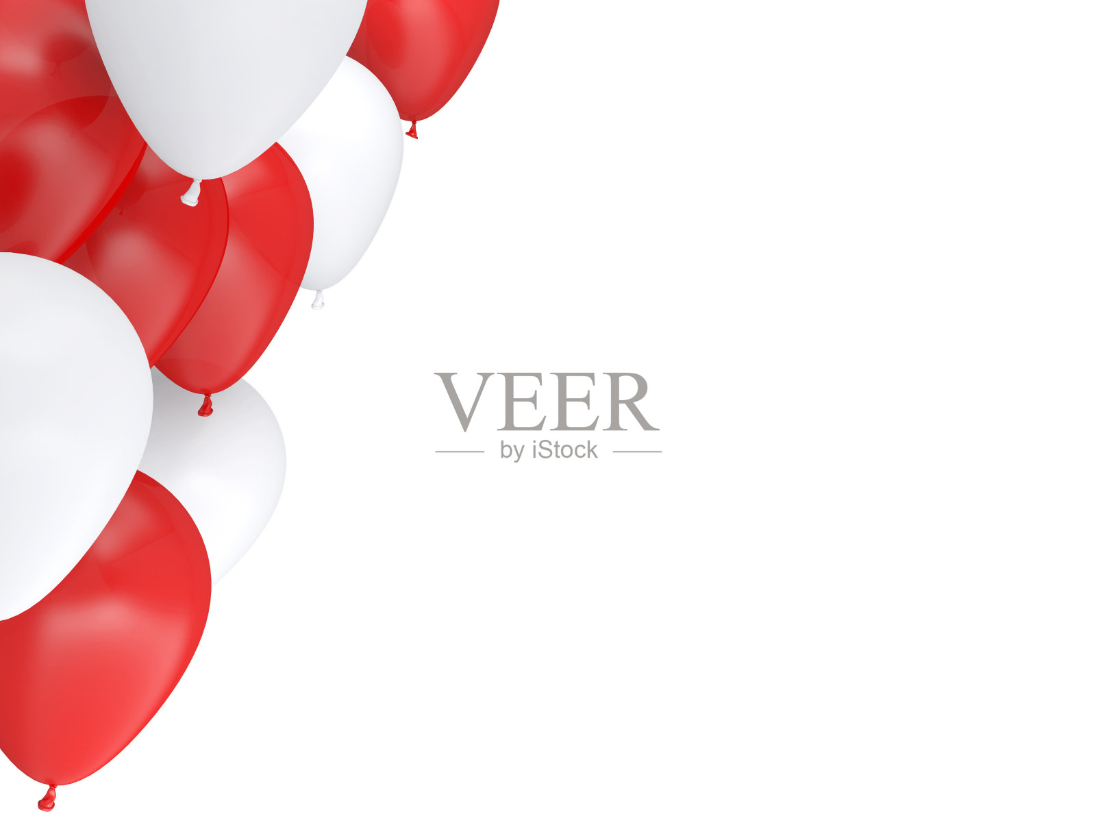 气球红白色生日背景派对照片摄影图片