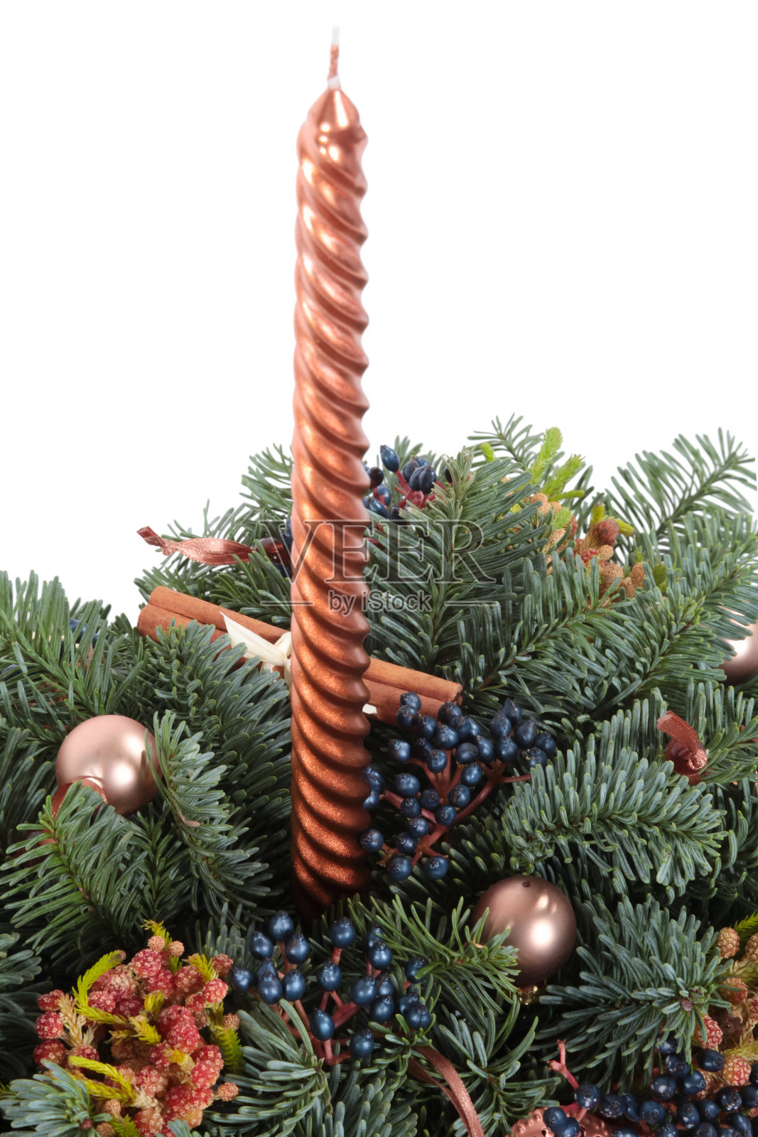 许多不同的花组成的圣诞花束照片摄影图片