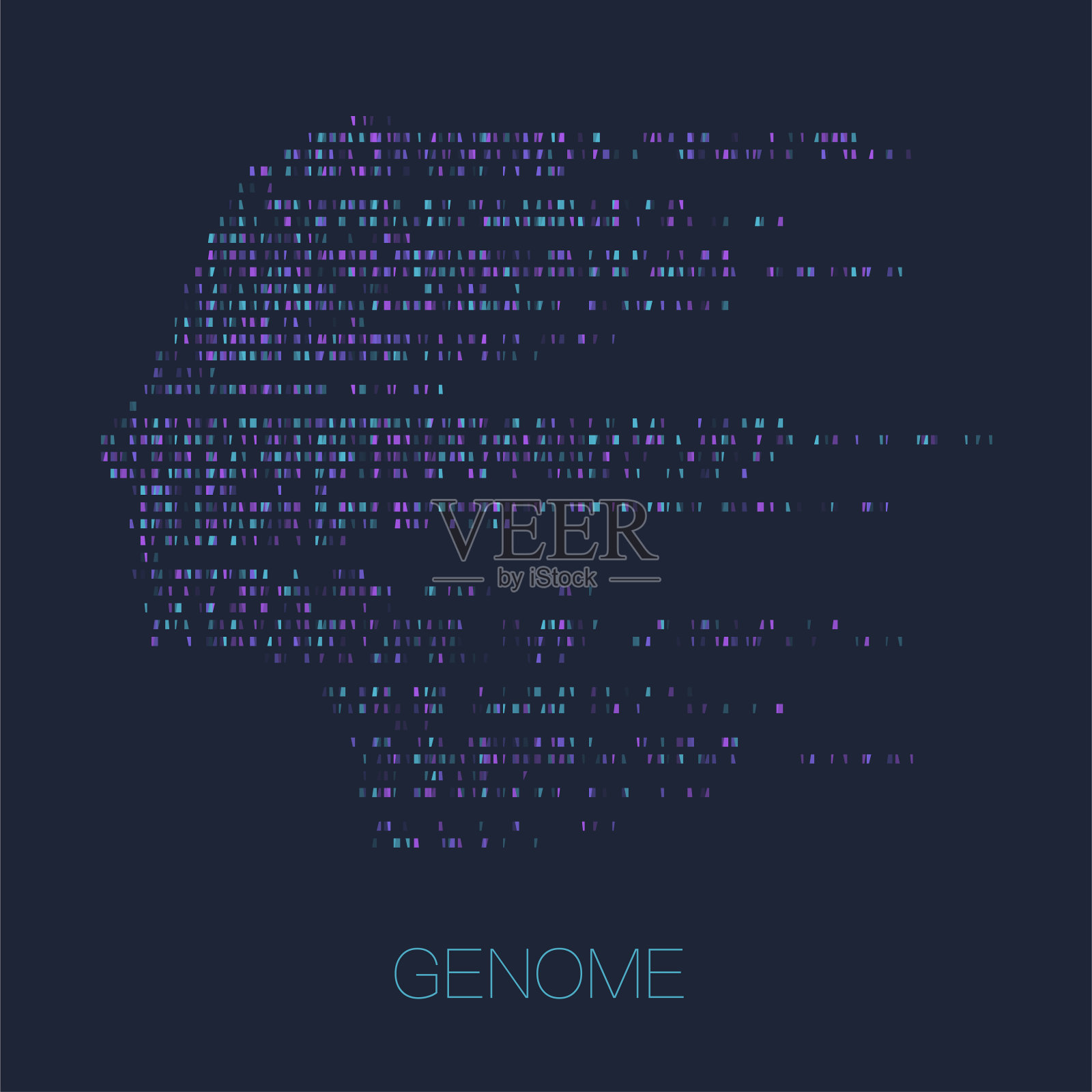 大基因组数据可视化插画图片素材