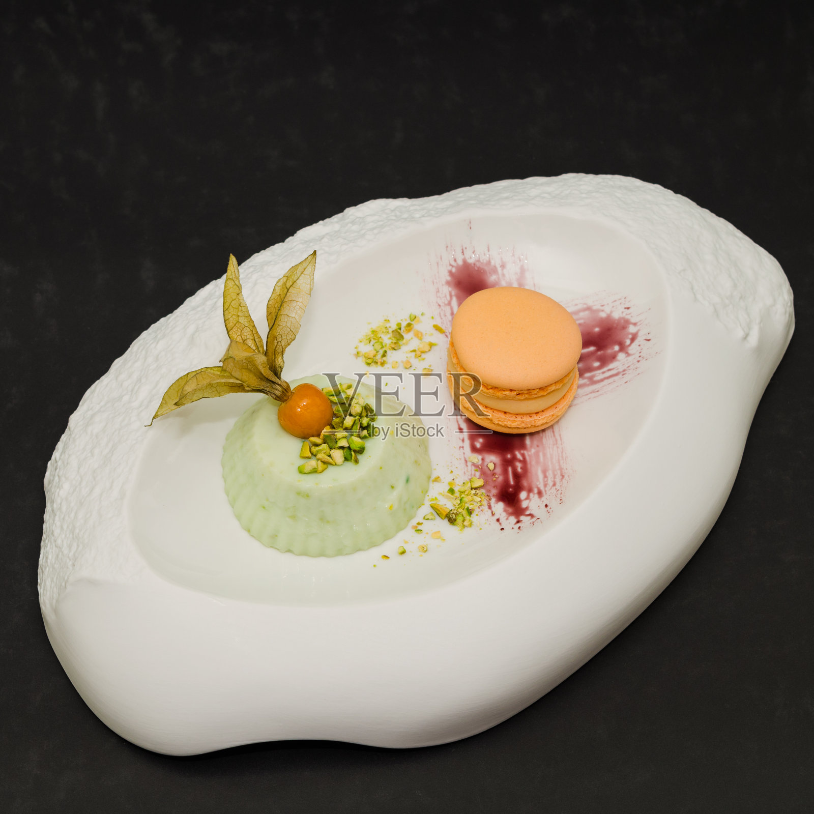 阿月浑子布丁照片摄影图片