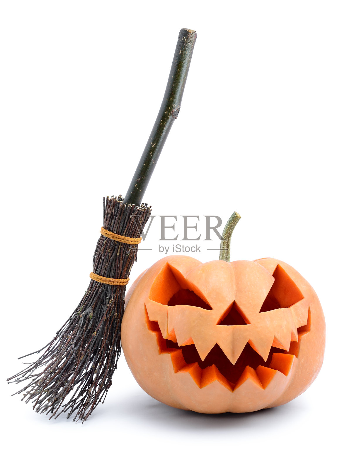 万圣节南瓜孤立在白色背景照片摄影图片