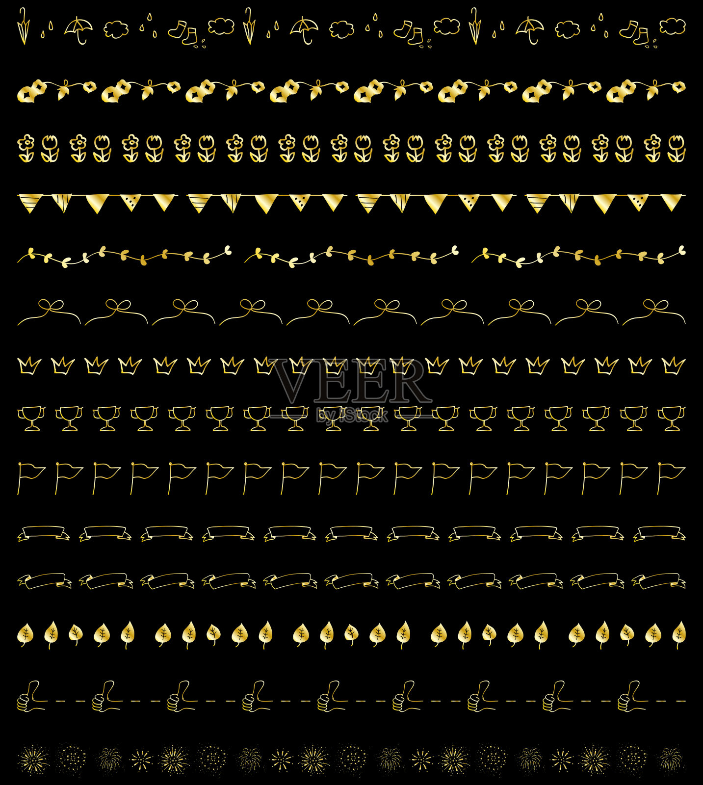 线条集手绘插图插画图片素材