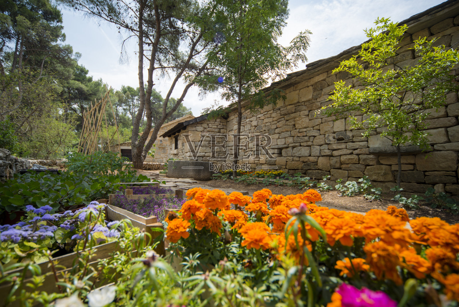 古老的达尔马提亚石屋村照片摄影图片