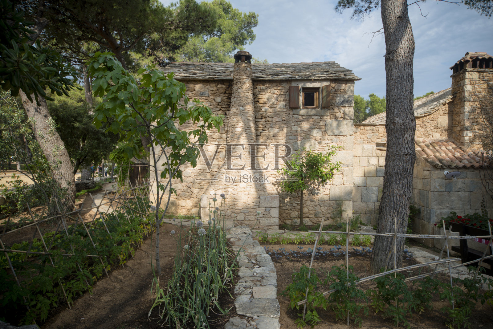 古老的达尔马提亚石屋村照片摄影图片