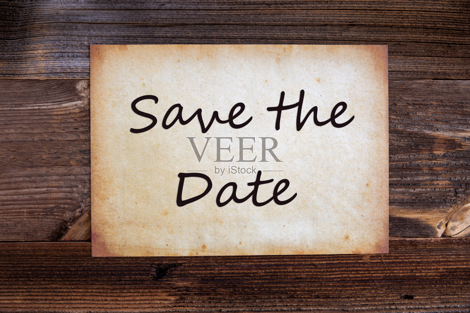 旧纸张,文本保存日期,木制背景照片摄影图片