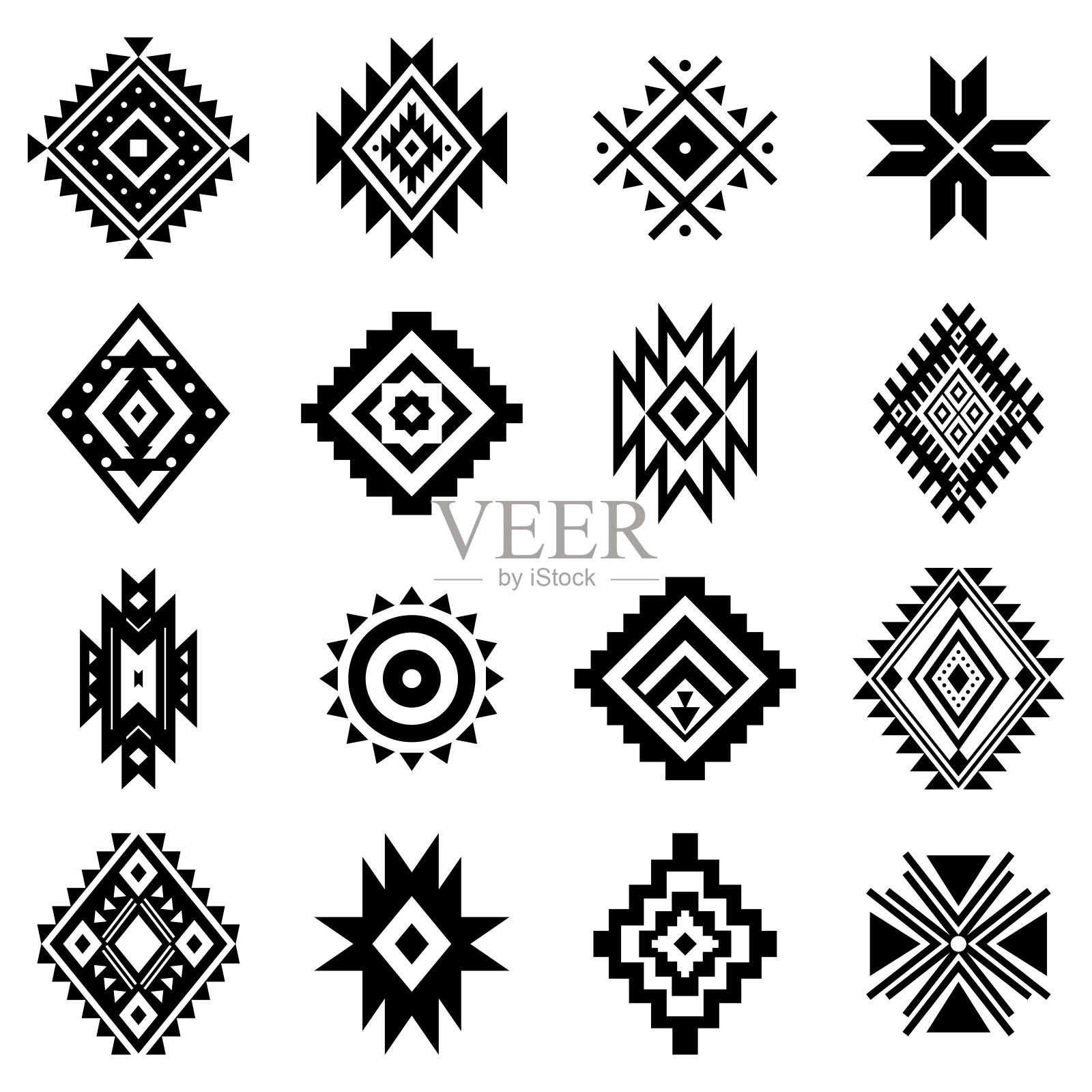 阿兹特克向量元素。插画图片素材