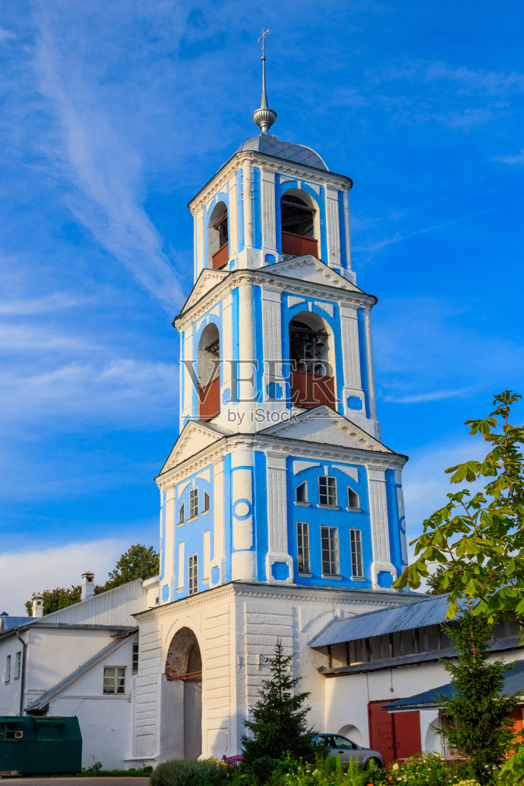 俄罗斯Pereslavl-Zalessky的Nikitsky修道院钟楼。俄罗斯金戒指照片摄影图片