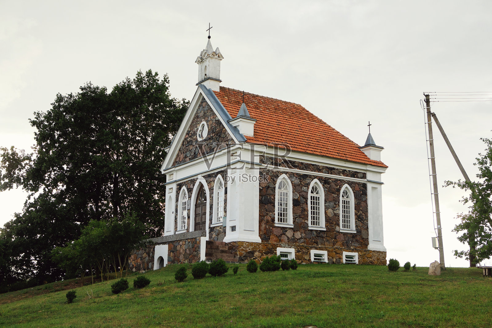立陶宛罗代的教堂照片摄影图片