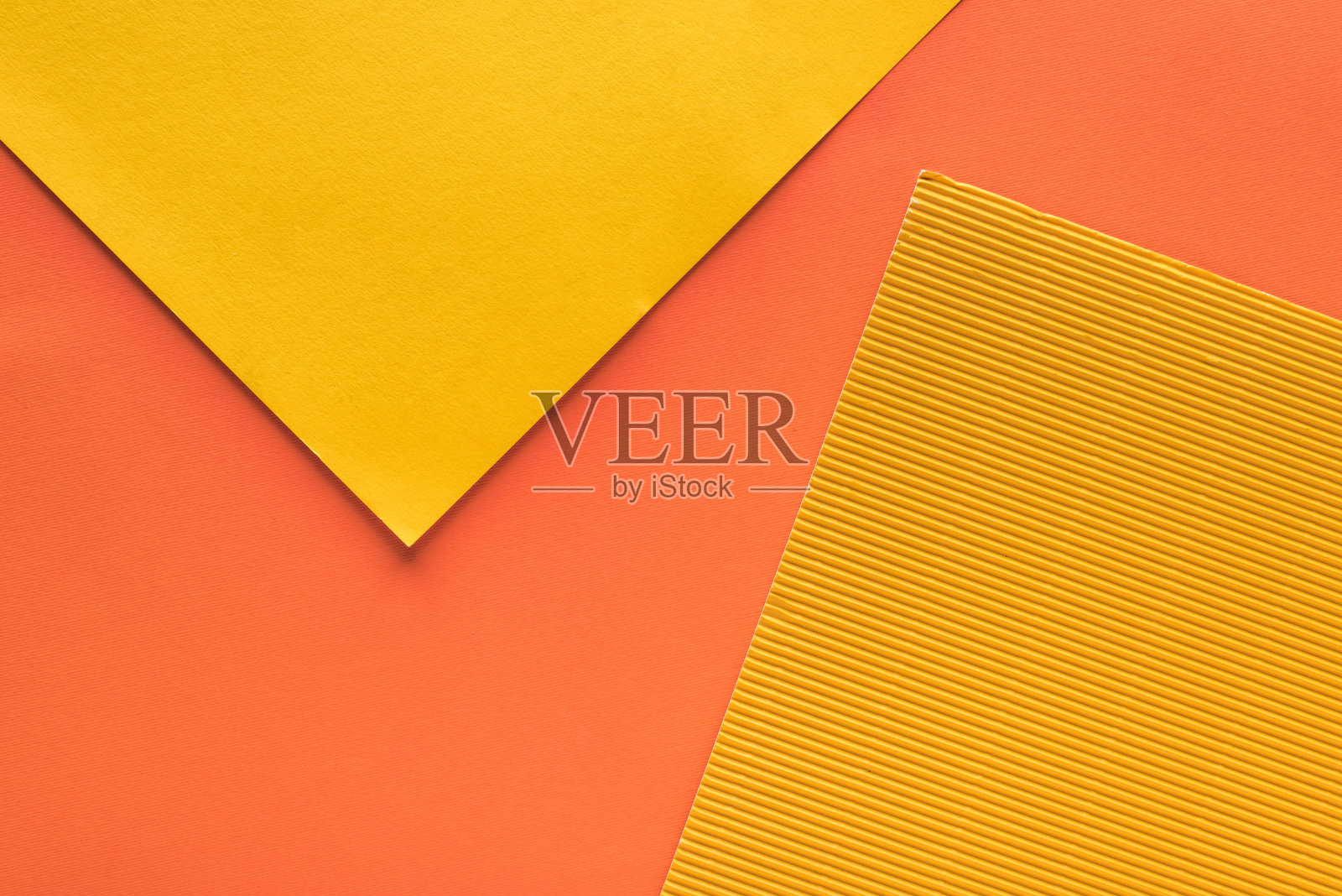 俯视图的黄色和橙色背景与复制空间照片摄影图片