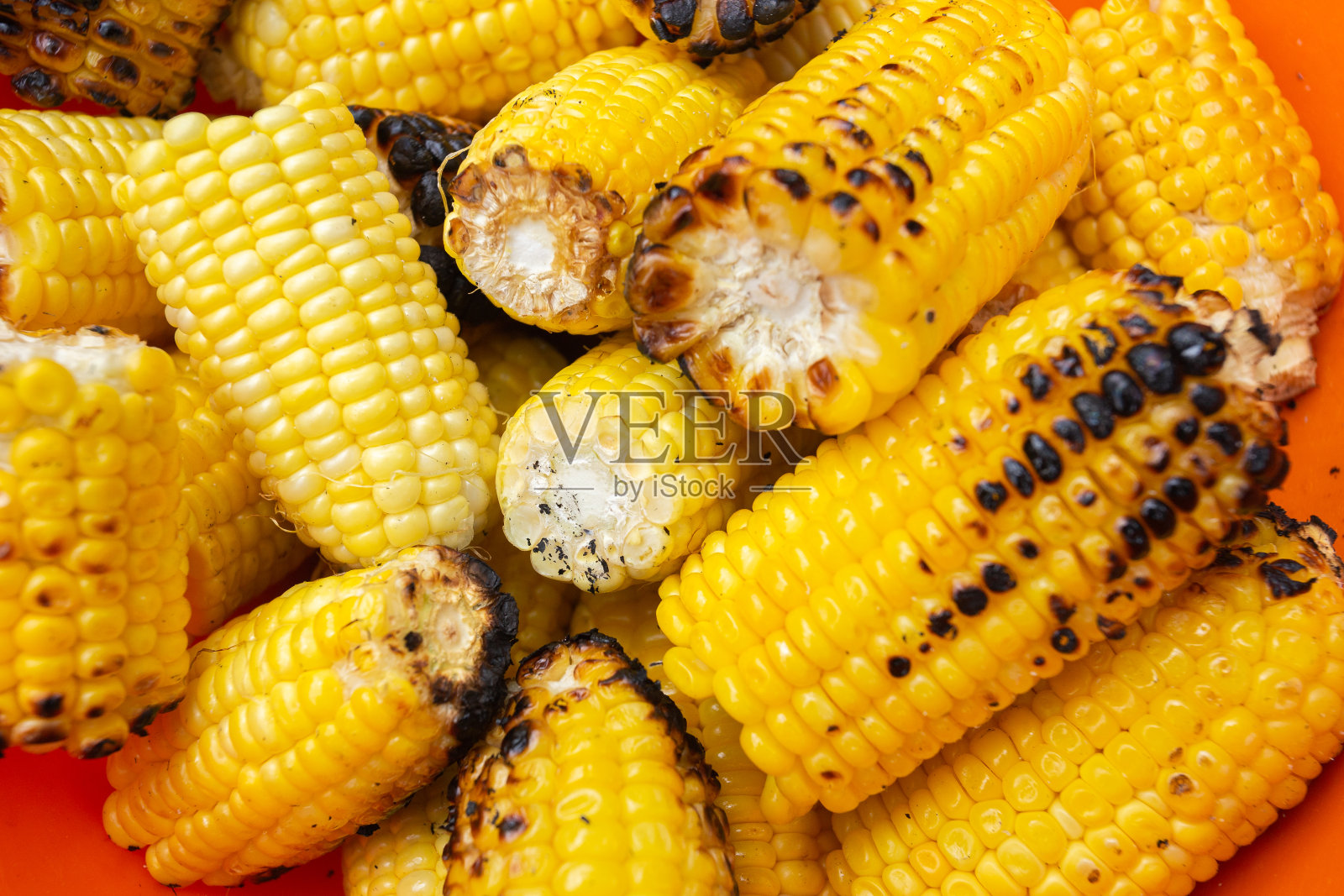 烤玉米棒,哥伦比亚的典型食物-特写图像照片摄影图片