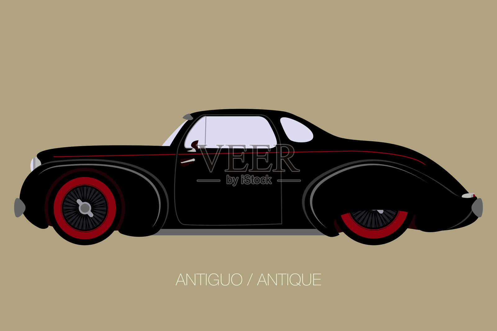 经典削减汽车插画图片素材