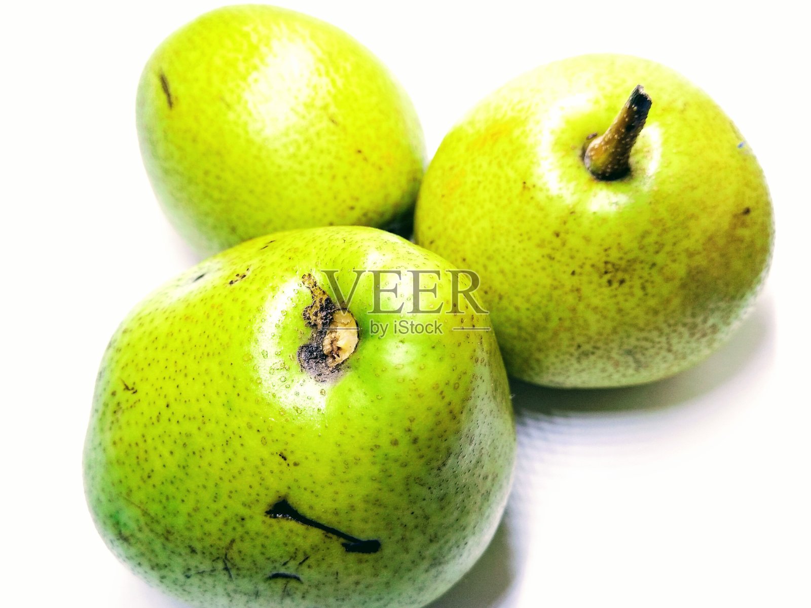 一幅鲜梨孤立在白色背景上的图片照片摄影图片