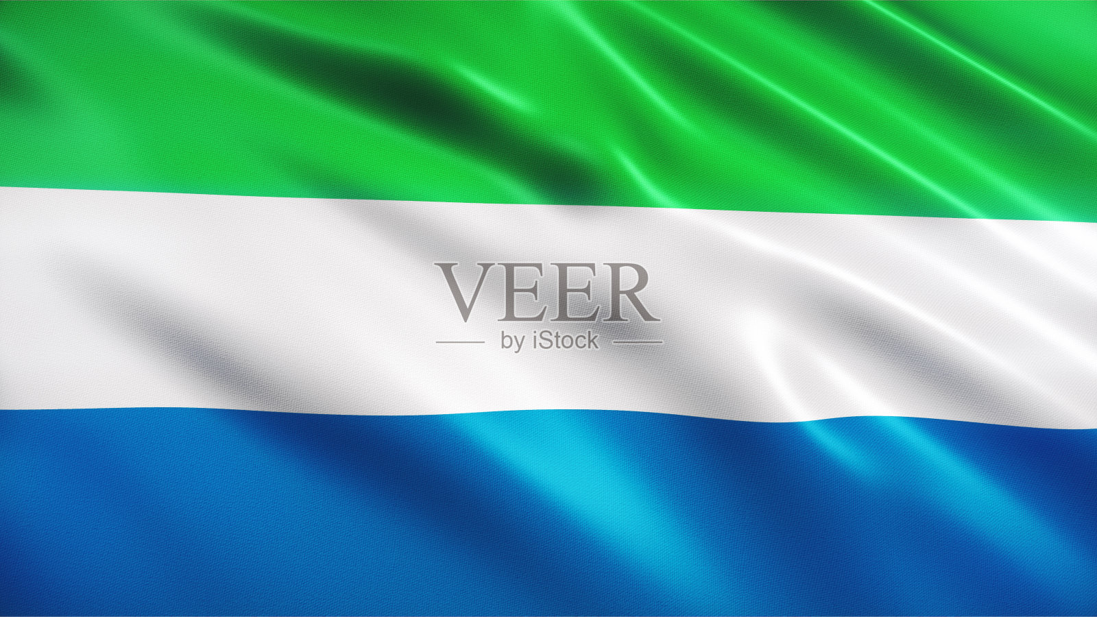 塞拉利昂国旗照片摄影图片