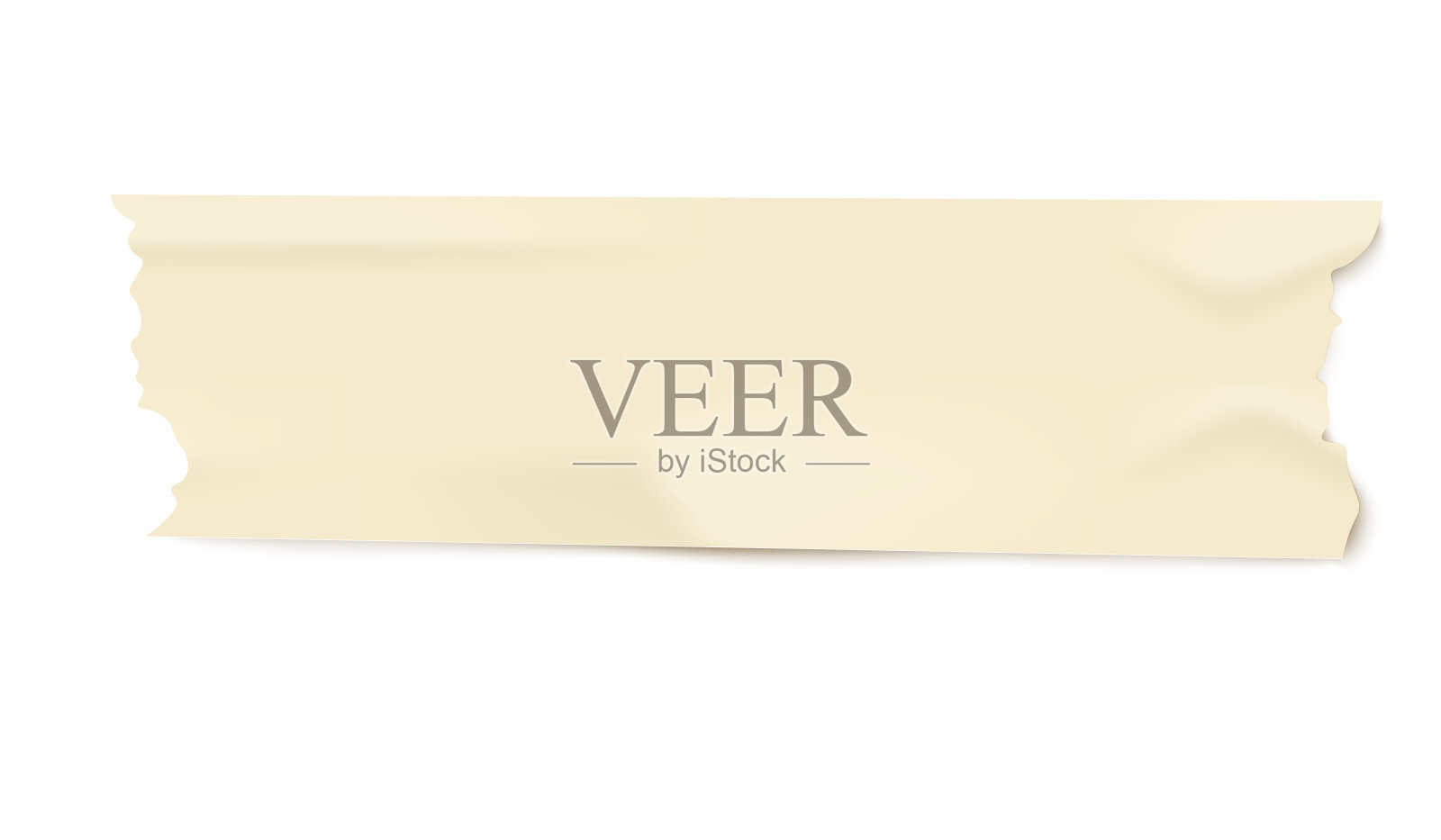 一片淡黄色粘合剂掩蔽胶带与现实的风管纸纹理插画图片素材