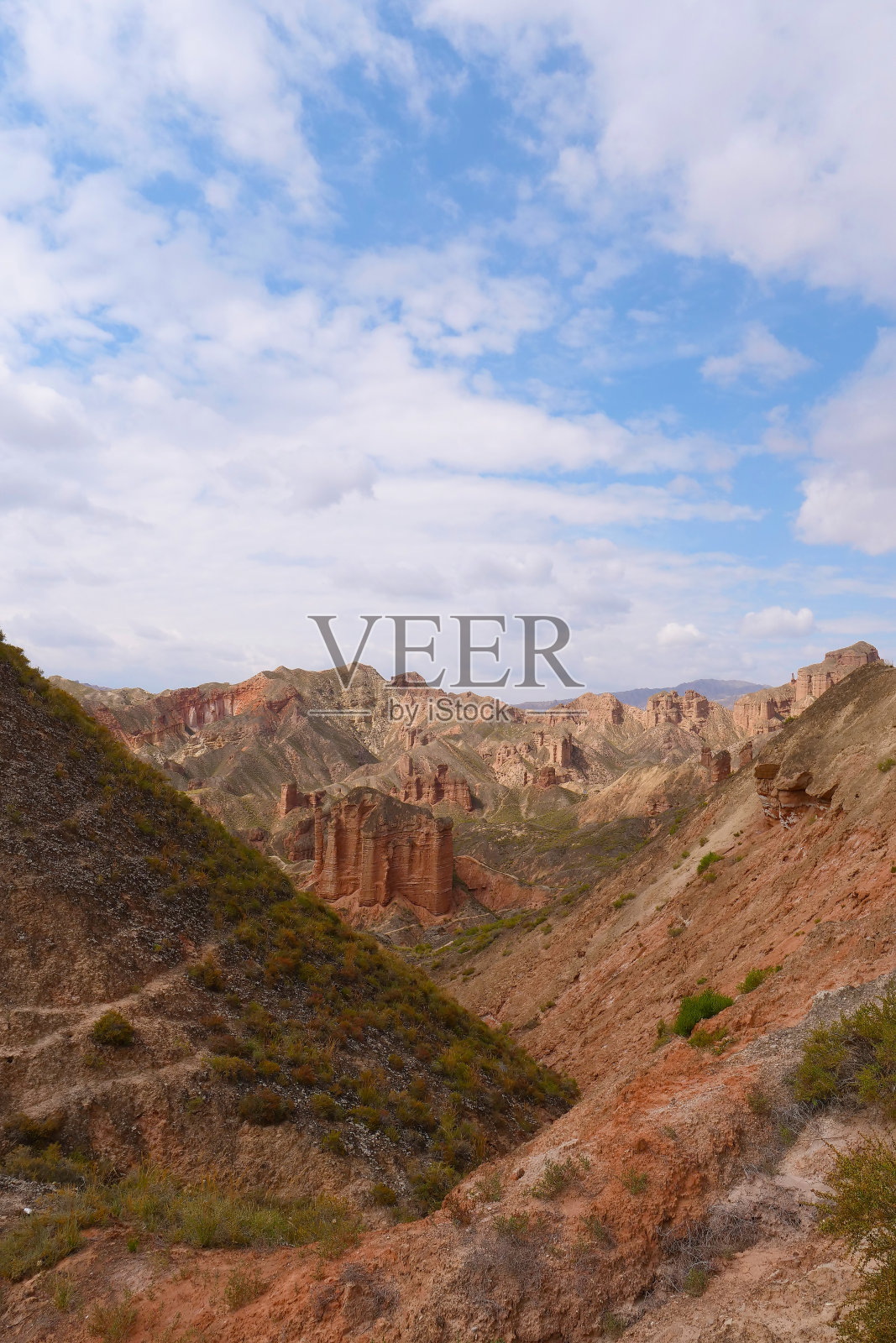 中国甘肃张掖苏南冰沟丹霞风景名胜区。照片摄影图片