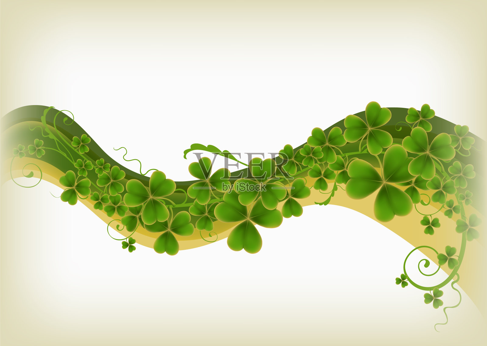 装饰三叶草背景设计插画图片素材