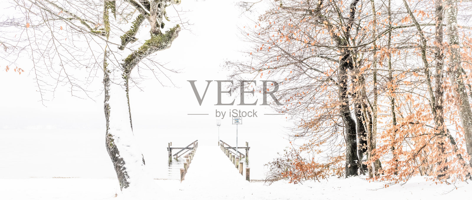 湖边的冬天照片摄影图片