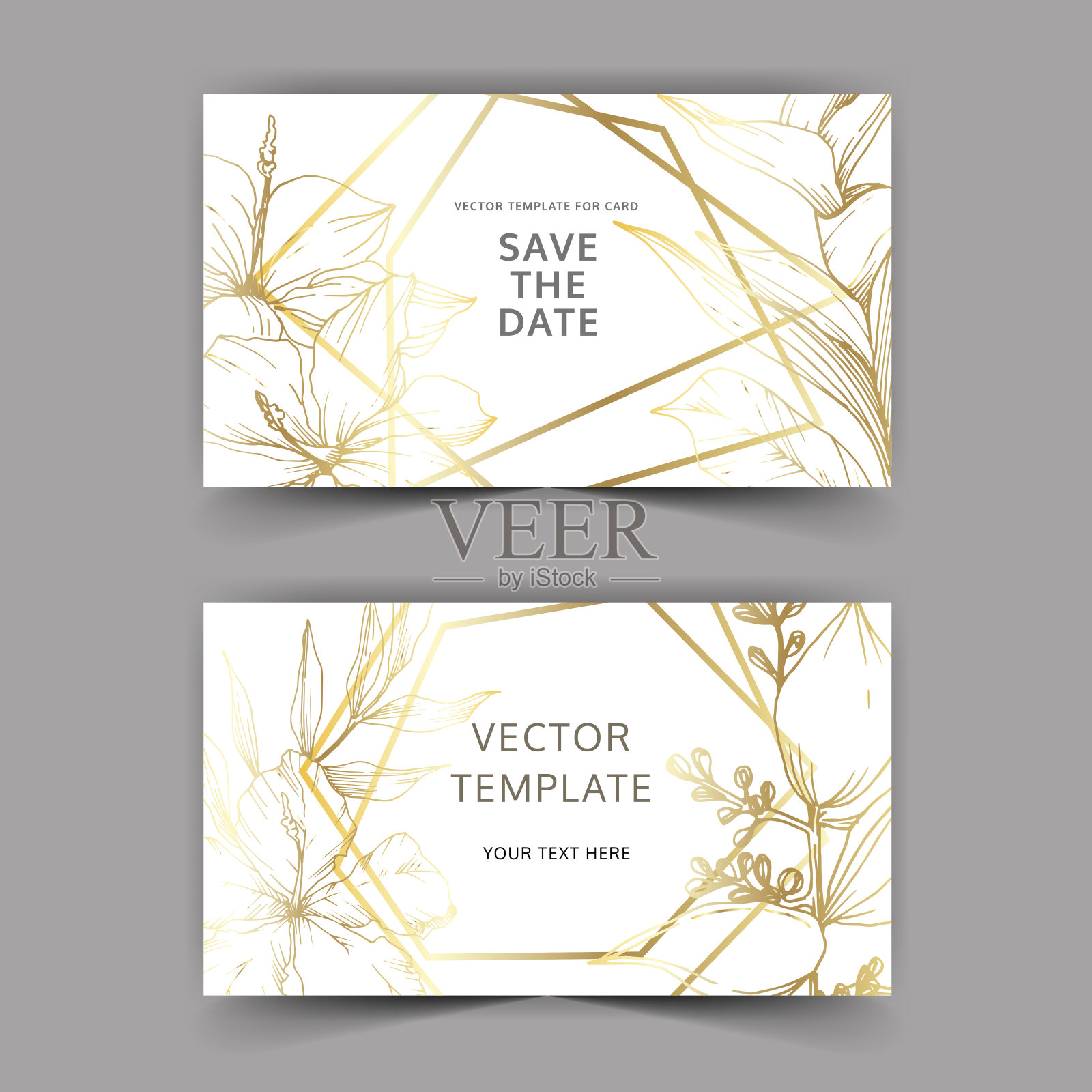 热带的花和叶。黑白篆刻水墨艺术。婚礼背景卡装饰边框。设计模板素材