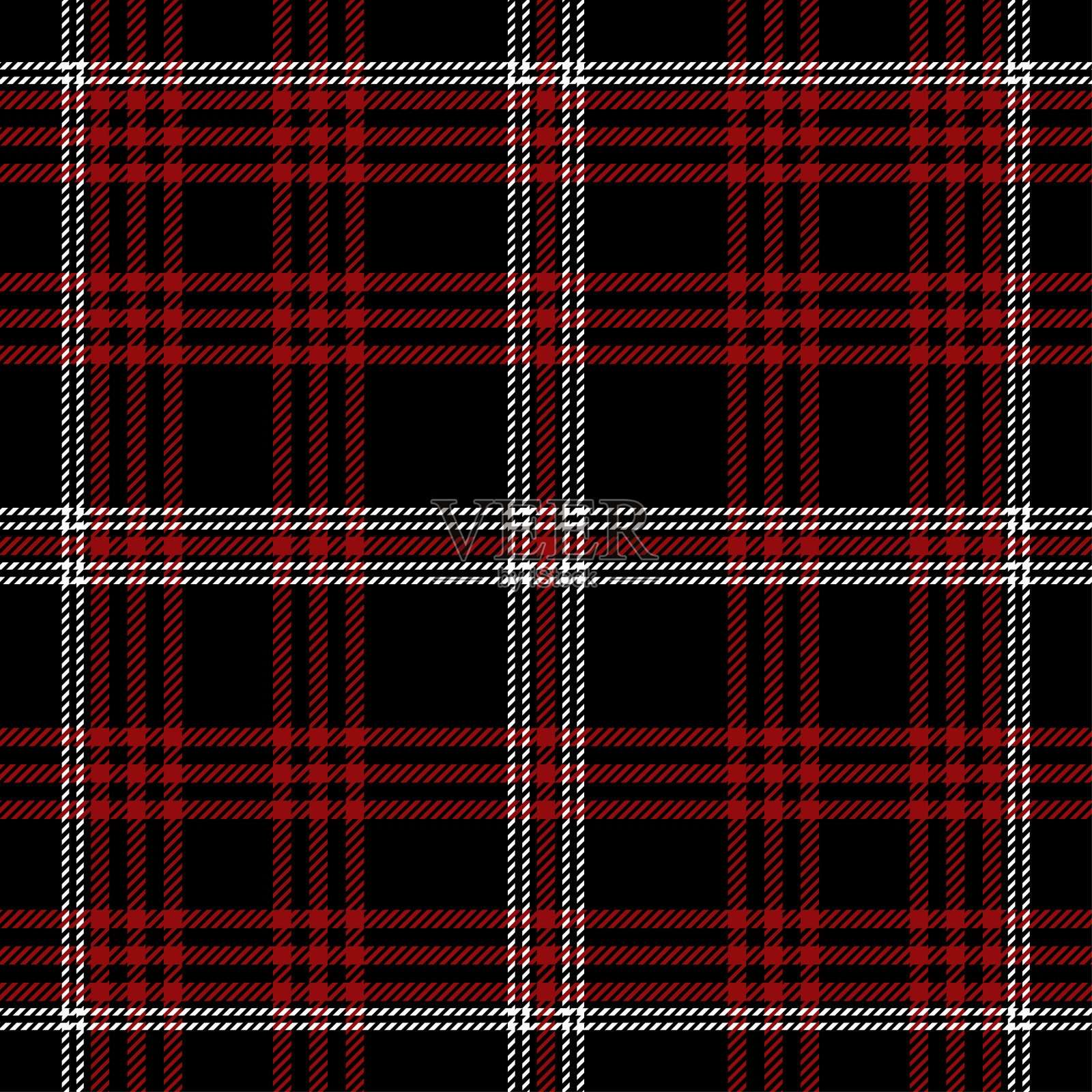 红色和黑色格子图案。插画图片素材